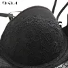トップセクシーブラセットプッシュアップブラジャー包帯ブラック刺繍ランジェリーセット女性厚いギャザーの下着セットコットンブラスクレース211104