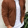 Men's Jackets Suede Fabric Outdoor Winter Zipper Warm Coat Jacket Outwear Male Slim Solid Color Stylish