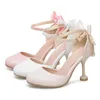 Klänningskor Summer High Heels Women D039orsay Pumpar Low Heel Stiletto Woman Wedding Small Plus Size 32 33 40 41 42 431107131