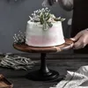 Gerechten Platen Cake Plaat Stand Houten Hoge Base Cupcake Dish Party Filming Props Dessert Wedding Lade Decoratie Display