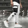 Mens Cargo Byxor Slim Fit Jogging Joggers Combat Works Tracksuits Bottom Pant 210616