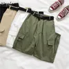 Neploe Harajuku Streetwear Cargo Pants Donna Casual Pantaloni sportivi Pantaloni sportivi a vita alta Pantaloni larghi femminili Pantalon coreano Cintura 210423