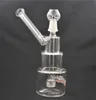 Unique Hitman Glass Bongs Classic Brilliance Cake Dab Rigs Épais Birdcage Recycler Oil Rig avec tuyau de brûleur à mazout en verre de 14 mm 2 styles