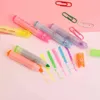 Jeu de stylo lapin, mini stylo surligneur Kawai, fournitures de bureau, papeterie, outils d'écriture, 6 unités/ensemble