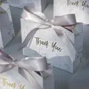 Creative Mini Grey Marble Gift Bag Box for Party Baby Shower Paper Chocolate Boxes Package/Wedding Favours candy Boxes 211108