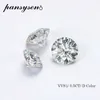 PANSYSEN véritable 100% Moissanite diamant 2.0 Carat 8mm VVS1 D couleur pierres précieuses en vrac coupe ronde pour bague bijoux à bricoler soi-même avec certificat H1015