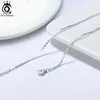 Orsa juveler 925 sterling silver trendiga platta pärlor anklet kvinnliga enkla temperament sexiga kedjor fotled smycken sa13