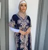 Muzułmański nadruk Abaya kimono Bat Sleeve Hidżab Dress Arabskie Afrykańskie kobiety Pakistan Caftan Marocain Kaftan Katar Islamski odzież Ethni8030939