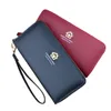 Kvinnor Casual Wallet Elegant Design Zip Around Credit Card Coin Bag Telefonkoppling med Wristlet