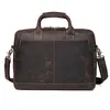 Messenger Bags Casual Male LACHIOUR Crazy Horse Leather Man Handbag Shoulder Laptop Briefcase