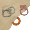 Bracciale in silicone Massaggiagengive Animale Coniglio Orso Leone Forma di gatto Anello da dentizione con bolle strutturate BPA Free Morbidi giocattoli da masticare sicuri per neonati