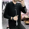 Camisolas masculinas 2022 Tricô Cardigan moda bordada malha camisola casual bonito outono inverno casaco por atacado roupas masculinas mais tamanho 3