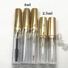 4ML 2.5ML Lipgloss Contenitori per bottiglie di plastica Vuoto Tubo d'oro Eyeliner Contenitore per ciglia Mini Lip Gloss Bottiglie per imballaggio diviso