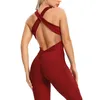 Yoga tenue 2021 une pièce Sport vêtements dos nu costume entraînement survêtement pour les femmes course serré danse Sportswear ensemble de gymnastique