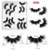 New Eye 8pairs/set 3D Mink Eyelashes Dramatic Multilayer Thick False Eyelash Cruelty Free Fluffy Soft Fake Lashes Extension Makeup Tool