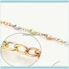 Kedjor hängsmycken smyckenchains mxgxfam 47 cm x 3 mm blanda guldfärgpärlor chian halsband för kvinnor mode smycken droppleverans 2021 r