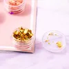 Nail Art Accessoires Gold und Silber Blechfolien Papier Aufkleber Aufkleber 4 Farben für 3D DIY Designer Drücken Sie auf Nägeln NAS010