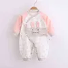 Baby kostym född kläder höst bomull långärmad tjej benfri rompers toddler tjej vårkläder 220106