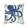 Marine Animals Octopus och Turtle Print Pillow Case Creative Sofa Cushion Cover Festival Heminredning T500538