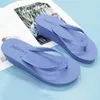 Slippers Shoes Woman 2021 Casual Med Candy Colors Rubber Flip Flops On A Wedge Shale Female Beach Platform Luxury Hawaiian