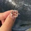 Модное 18-каратное позолоченное кольцо из стерлингового серебра с кубическим цирконием, свадебные обручальные кольца с бриллиантами для женщин242c