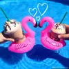 1000pcs Flamingo flotteur boisson Porte-gobelet Piscines 'Articles PVC gonflables boissons Coupes Holder Mini Inflatabled Flamants Flotteurs Jouets Outils potable Coaster