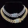 Herr Hip Hop Chain Halsband 20mm Thorn Shape Chains Iced Out Bling Man Mode HipHop Smycken För Födelsedagspresent 220222