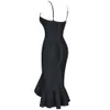 OCSTRADE Sexy Black Bandage Kleid Ankunft Sommer Frauen Meerjungfrau Bodycon Celebrity Evening Club Party 210527