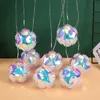 8 шт. 10 см ПВХ елочные шары с светом 220 В 330 см Свадебная вечеринка Светодиоды Globe Ball Fairy Lights