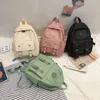 Backpack Nylon Schoolbag Female High School Student Korean Version Of The Anti-theft Flip Casual Girl Small