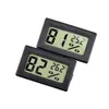 Aktualisiertes eingebettetes digitales LCD-Thermometer, Hygrometer, Temperatur- und Feuchtigkeitstester, Kühlschrank, Gefrierschrank, Messgerät, Monitor, schwarz-weiße Farbe, DH2030