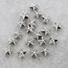 Gruby Star Liczba Big Hole Koraliki 9.6x10.3x8.3mm Antique Silver Fit Europejskiej Charm Bransoletki Biżuteria DIY L1422 178 sztuk / partia