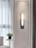 Vägglampa Nordisk Modern Imitation Marmor LED Bedroom Bedside Night Lights Vardagsrum Inomhus Hem Deco Sconce