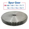 1 peça Spur Engrenagem 1M68 / 69 / 70/71/72/73/7/7/7/7/7/7/7/7/7/72 / 75T Buraco áspero 8 / 10mm roda 45 # Material de aço carbono engrenagem motor a altura total 10mm