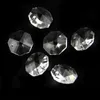 2000 / lot 14mm Clear Crystal Octagon Koraliki 1 otwór do części żyrandolowych Akcesoria do kurtyny DIY