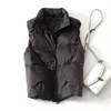 Winter Dames Warme Solid Stand Collar Vest Vest Winddicht Lichtgewicht Gilet Warme Vrouwelijke Eend Down Coat Mouwloos 211007