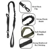 Tactical Bungee Dog Leash Nylon 1000D Тактическая упругая свинца Веревочка Военная тренировка поводки с 2 обманщиками сильные крупные собаки 210325