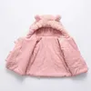 2020 Infant Winter Warm Toddler Baby Girls Jacket Coat Bear Ears Cute Jacket Baby Boy Hoodie Horn Button Kids Jacket Children H0909