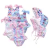 Con cuffia da bagno Ragazze Estate Costume intero Carino Sirena Balletto Principessa Gonna Costumi da bagno Bambini Abbigliamento da spiaggia Costume da bagno vendita G60F4RY