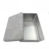 Sublimation Aufbewahrungsbox Zinklegierung Silber Quadratisch-Lunchboxen Weißblech Wärmeübertragungsbeschichtung Herzförmige kosmetische Behälter
