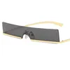 Diseñador de marca Gafas de sol Sunés Lente Sun Glases Anti-UV Espectáculos Semi-Rimless Lentes Rectángulo Adumbral Goggle A ++