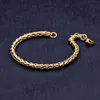 Nieuwe vergulde kiel ketting armband mode-sieraden voor vrouwen en mannen bruiloft verjaardagsfeestje 4/5 / 6 mm