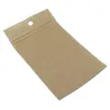 1000Pcs Brown Kraft Paper Clear Plastic with Hang Hole Zipper Lock Package Bag Heat Seal Recyclable Zipper Cookies Food Storage Bag