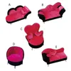 1/6 poppenhuis Fancy Couch Rose Pink Sieraden Opslag Organizer Flip Can Open Compartments Fauteuil Sofa Box Gift