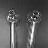 QBSOMK RETING PIPES 4,8 tum 12 cm 10 cm Clear Pyrex Glass Transparent oljebrännare Rör Burning Great Tubes Nail Tips 3091 T2