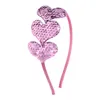 Fiesta de San Valentín Regalo de la joyería Corazón lindo Diadema delgada Mujeres Niñas Temperamento Lentejuelas Amor Decoración Accesorios para el cabello Cabello RRA11453