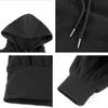 Casual Solid Solvers Black Cropped Damskie bluzy Jesień Zima Harajuku Z Długim Rękawem Kobieta Bluza Gothic Jacket Top 210809