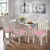 Ren färg elastisk stol täcker silver räv päls hushålls vardagsrum dekoration kuddehölje