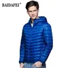 Ultra Light Down Jackets Mens 2021 Autumn Winter Coat Fashion Hooded 90% White Duck Down Jackets Male Coat Thin Down Parkas G1108