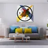 Handgeschilderde muurfoto Wassily Kandinsky Oil Paintings Cirkels in Circle Modern Canvas Art voor kantoorzaal Wall Hall Decor